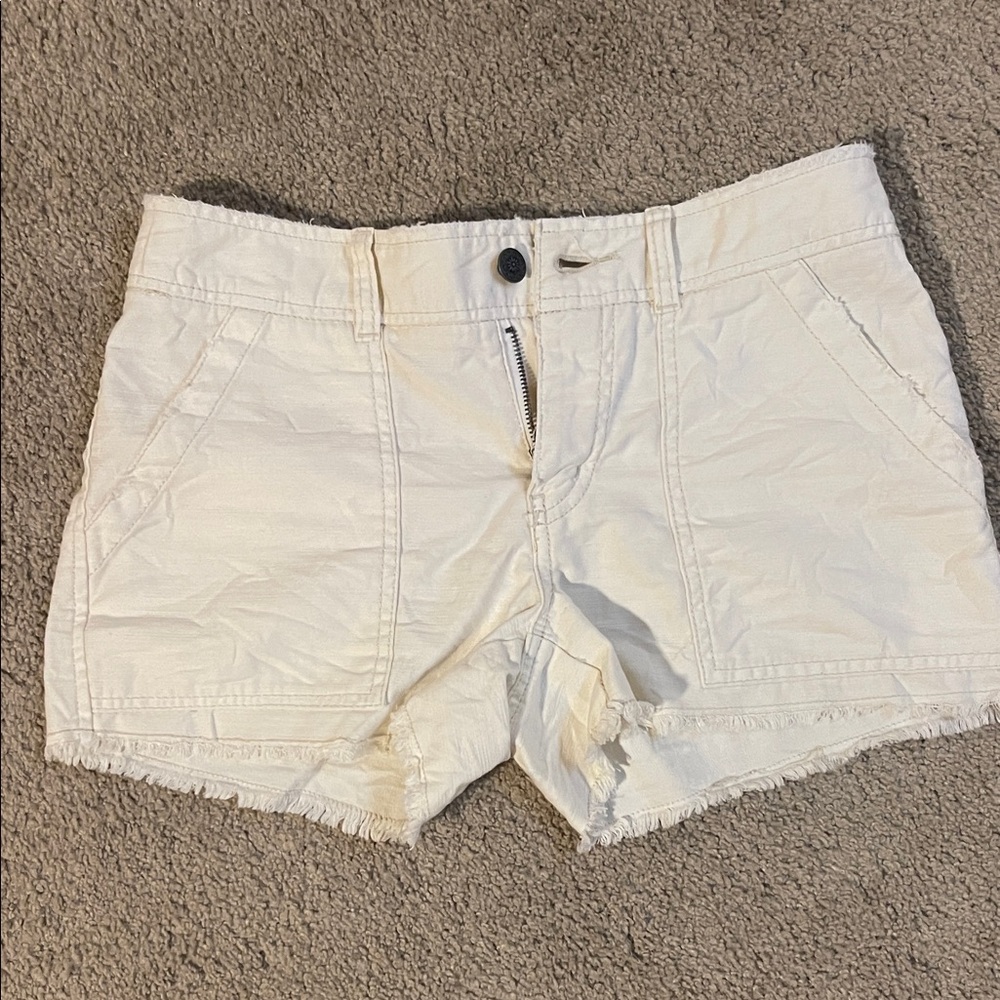 Free People High Waist White Shorts